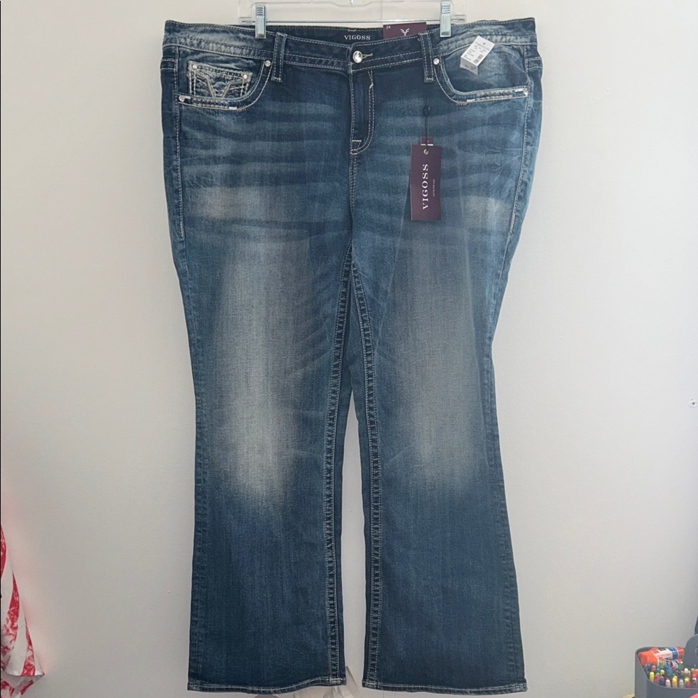 Vigoss Women's Classic Blue Boot Cut Jeans